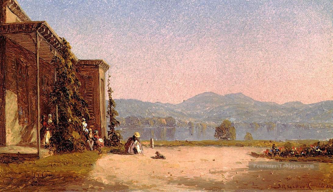 Véranda avec Figures paysage Sanford Robinson Gifford Peintures à l'huile